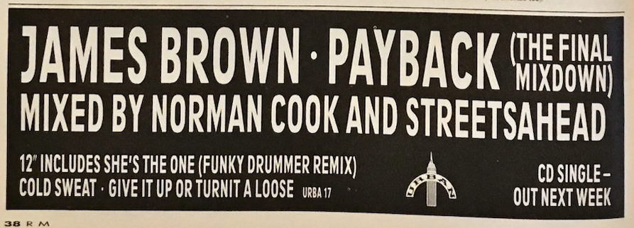 James Brown - Payback (The Final Mixdown) Mixed by Norman Cook & Streetsahead